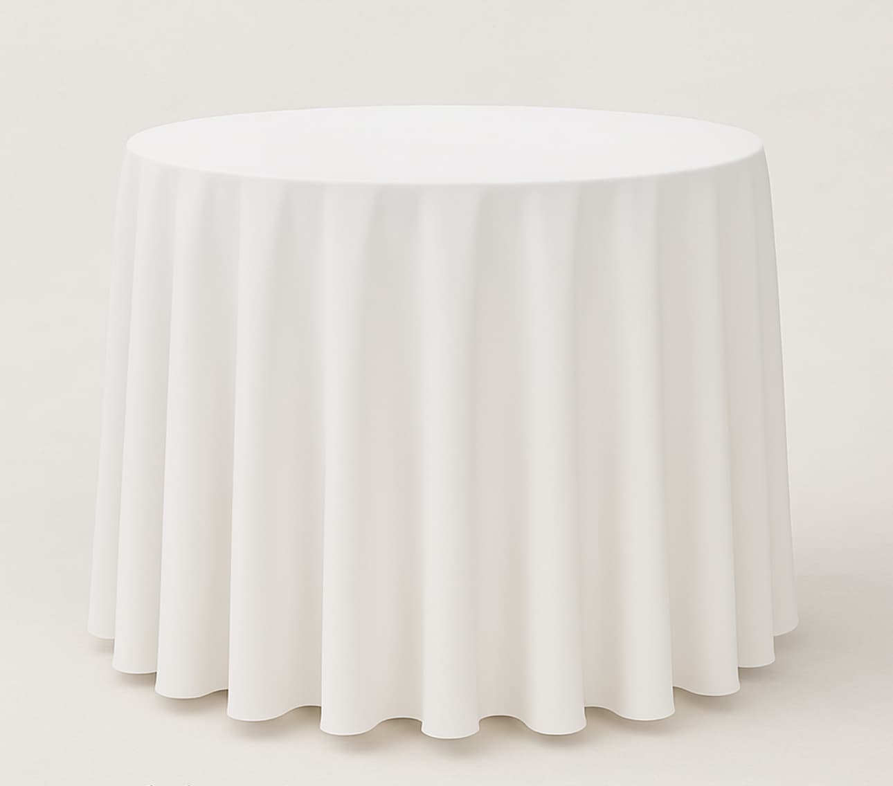 Linen Poly Spun 90" Round White